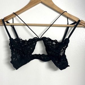 Black bralette -like new -stretch band.